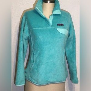 Patagonia teal pullover fleece jacket size small